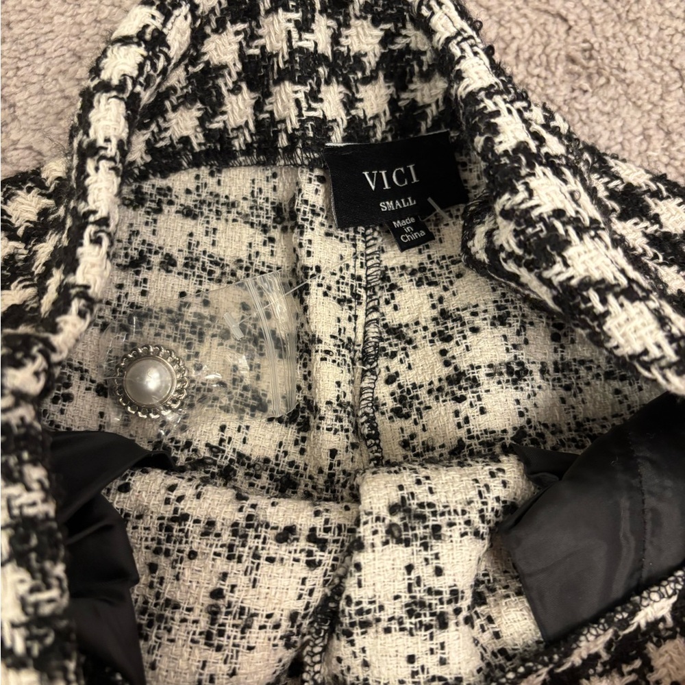VICI NWT Houndstooth Wide-Leg Pants - Picture 13 of 15